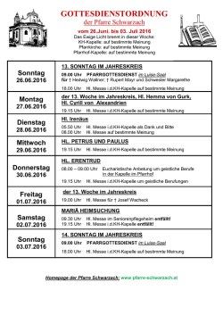gottesdienstordnung