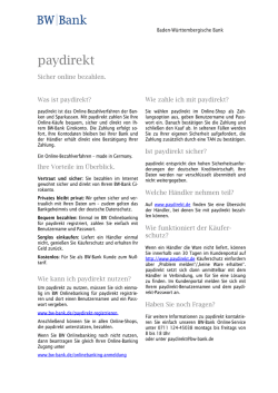 Handout VL anlage - BW-Bank