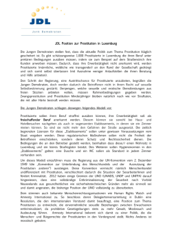 JDL Position zur Prostitution in Luxemburg