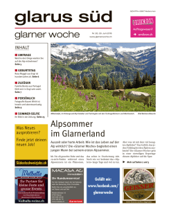 Glarner Woche, Glarus S&uuml;d, 29.6.2016