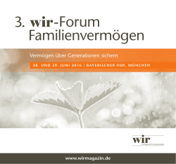wir-Forum Familienvermögen