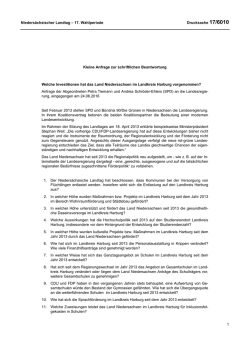 Drucksachen allgemein - Nieders&auml;chsischer Landtag