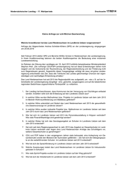 Drucksachen allgemein - Nieders&auml;chsischer Landtag