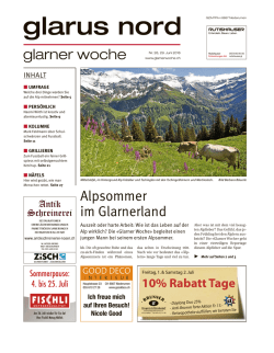 Glarner Woche, Glarus Nord, 29.6.2016