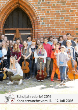 Schuljahresbrief 2016 - Regionalmusikschule Malchin eV