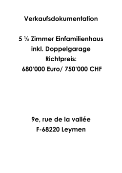 680`000 Euro/ 750`000 CHF 9e, rue de la val