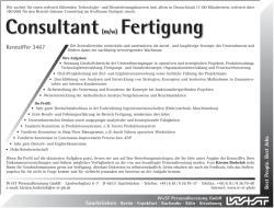 Consultant (m/w) Fertigung Stuttgart