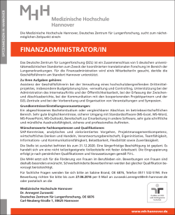 finanzadministrator/in - Medizinische Hochschule Hannover