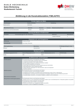 Einf&uuml;hrung in die Konstruktionslehre (T2ELA2751)