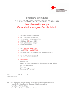 Herzliche Einladung zur