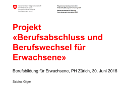 Präsentation von Sabina Giger