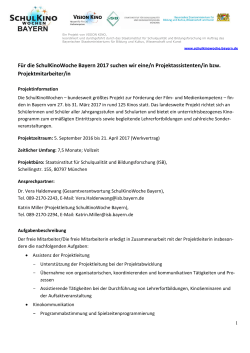 Ausschreibung (pdf | 391 KB) - Bayerisches Staatsministerium für