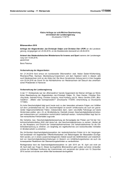 Drucksachen allgemein - Nieders&auml;chsischer Landtag