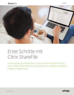 Erste Schritte mit Citrix ShareFile
