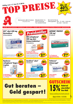 Zum Flyer - Sonnen-Apotheke Versmold