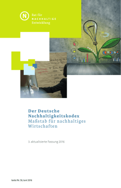 Der Deutsche Nachhaltigkeitskodex