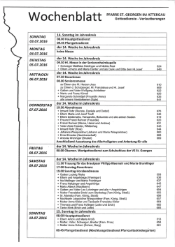 Aktuelle Gottesdienste und Verlautbarungen