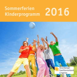 Sommerprogrammheft - Gemeinde Lingenau