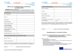 Erasmus+ Malta Anmeldeformular - Leo-von-Klenze