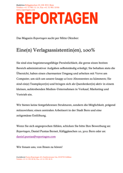 Eine(n) Verlagsassistentin(en), 100%