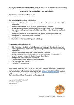 einen/eine Landestrainer/Landestrainerin
