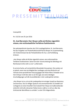 Dr. Axel Bernstein: Herr Breyer sollte als Richter eigentlich wissen