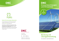 DKC Flyer Erneuerbare Energien und Klimaschutz
