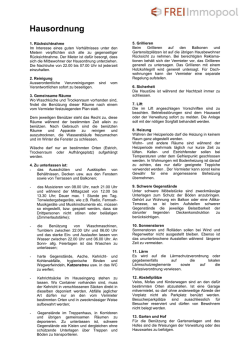 Hausordnung - Frei Immopool