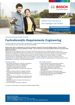 Fachreferent/in Requirements Engineering