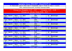 Spielplan Saison 2016/2017 (Stand 27.06.16)