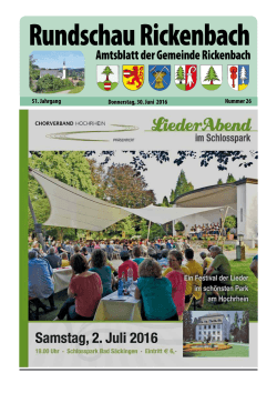 Amtsblatt #26 - Gemeinde Rickenbach