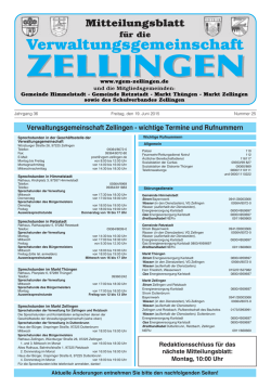 Amtliche Bekanntmachungen