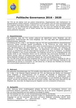 Governance und politische Leitlinien
