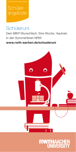 Schüleruni - RWTH Aachen University