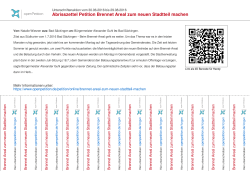 Abrisszettel Brennet Areal zum neuen Stadtteil machen