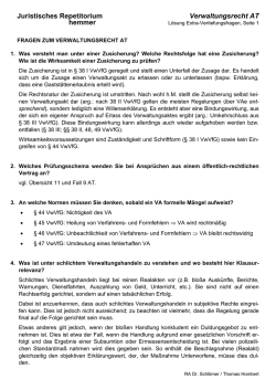 Antworten Extra Vertiefungsfragen im Verwaltungsrecht AT