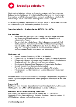 Sozialarbeiterin / Sozialarbeiter HF/FH (50
