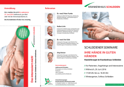 SCHleIdener SeMInAre - Home - Kreiskrankenhaus Mechernich