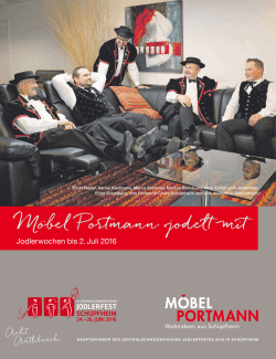 Möbel Portmann jodelt mit! - 61. Zentralschweizerisches Jodlerfest
