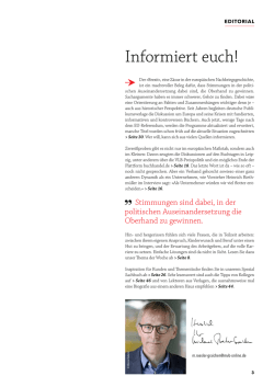 Informiert euch!