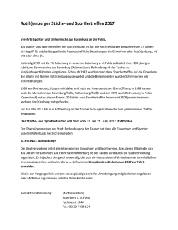 Rot(h)enburger Städte- und Sportlertreffen 2017