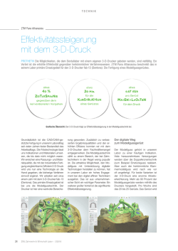 Effektivit&auml;tssteigerung mit dem 3-D-Druck