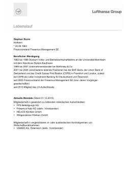 Lebenslauf - Lufthansa Group