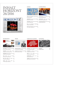 INHALT HORIZONT 26/2016