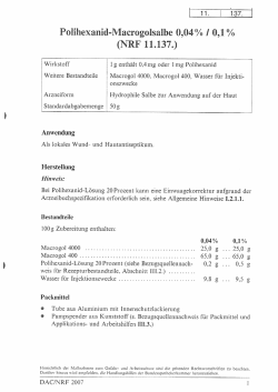 Herstellungsvorschrift NRF von Polyhexanid