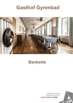 Bankettkarte - Gasthof Gyrenbad