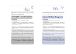 Leitung Fall-/ Case Management