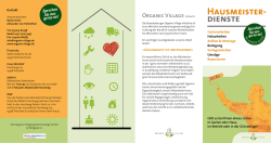 Hausmeister- dienste - Organic Village gGmbH