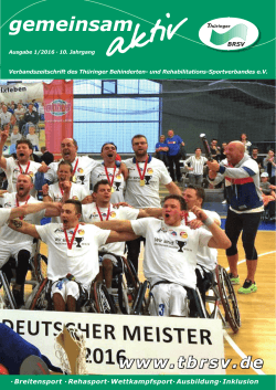 JPL 2016 - Thüringer Behinderten und Rehabilitationssportverbandes