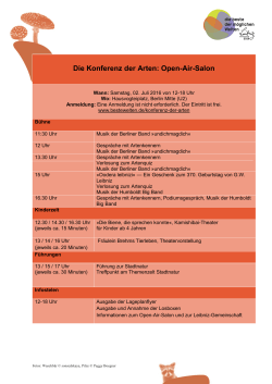 Die Konferenz der Arten: Open-Air-Salon - Leibniz